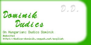 dominik dudics business card